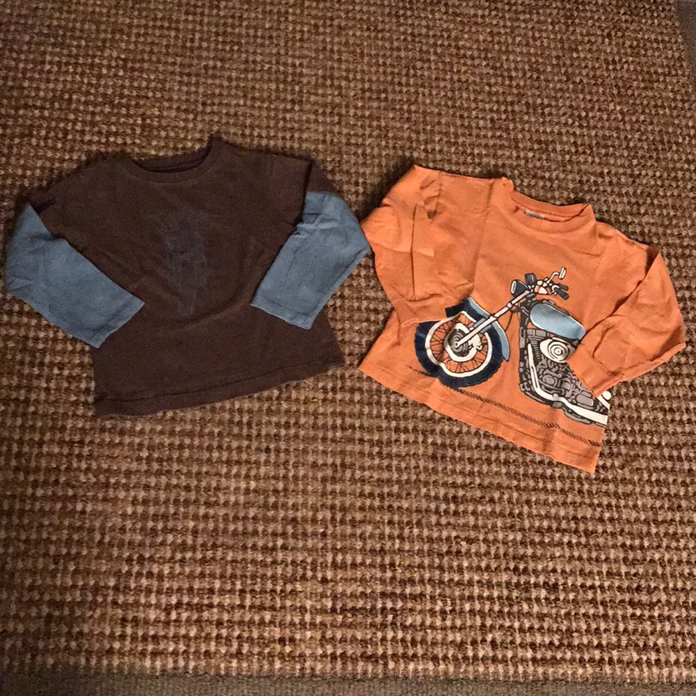 ⛔️SOLD⛔️ 💰 3 for $25 🏷 Adorable boys motorcycle long sleeve shirt LOT